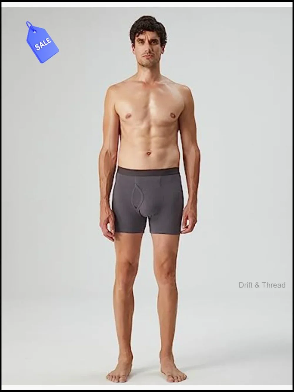 Men's Cotton Boxer Briefs 5-Pack, No Ride-Up, Tag Free, Compression Pouch